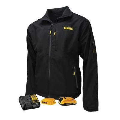 DEWALT Men's Structured Soft-Shell Heated Jacket, Large, Black - DCHJ090BD1 - Image 1 of 4