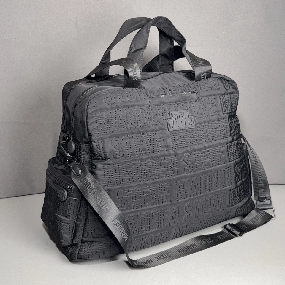 Steve Madden BNyla Logo Weekender Bolso Negro Convertible Correa para el Hombro SIN Bolsa Foto 1 de 4