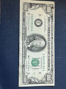 1990 $100 Dollar Bill Federal Reserve Note Series 1990 Circulated - Picture 1 of 5