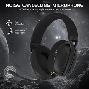 ATTACK SHARK L80 Tri-Mode Ultra Light Wireless Over-Ear Gaming Headset - Picture 1 of 10