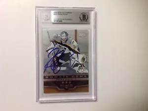 Pekka Rinne Signed 2005/06 UD Black Diamond Card RC Slabbed Beckett BAS BGS a - Picture 1 of 2