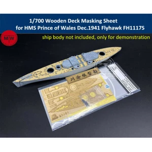 1/700 Wooden Deck Masking Sheet for HMS Prince of Wales Flyhawk FH1117S Model - Picture 1 of 4