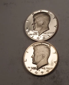 1979-S+1981-S TY2 Kennedy Half Dollar Set/Lot* Gem Proof DCAM * Type 2 * XHL21 - Picture 1 of 4