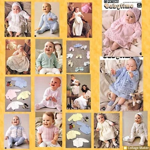 Patons Babytime Knitting Crochet Book 611. 30 designs for Baby Toddler in 3 ply - Picture 1 of 17