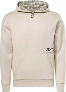 Reebok THERMOWARM+GRAPHENE COTTON FLEECE HOODIE Sizes XS-XXL Beige RRP £70 GS920 - Picture 1 of 6