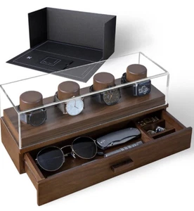 Watch Display Case Watch Holder - Watch Box Organizer for Men with Display and D - Picture 1 of 4