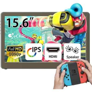 GeChic 1503E 15.6" FHD 1080p Portable Monitor HDMI, VGA Input, USB Powered, Ultr - Picture 1 of 4
