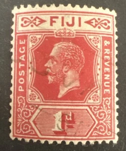 1912-23 Fiji KGV 1d Red  FU stamp SG127 - Picture 1 of 2