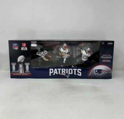 New England Patriots NFL Super Bowl McFarlane Juego de 3 Jugadores Brady, Edelman, Blanco Foto 1 de 4