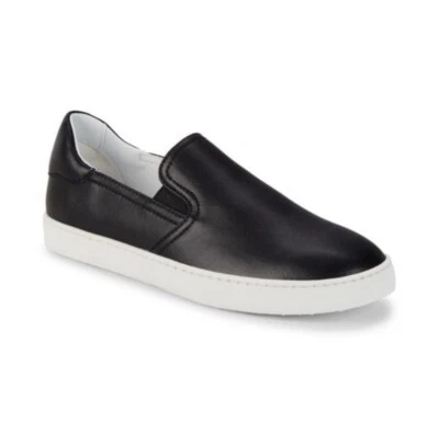 Zapatilla deportiva sin cordones de cuero Stuart Weitzman Daryl para mujer talla 8,5B negra Foto 1 de 4