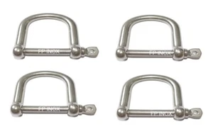 Manille Droite inox 316 EXTRA LARGE 5mm inox A4 ( Lot de 4 ) - Imagen 1 de 2