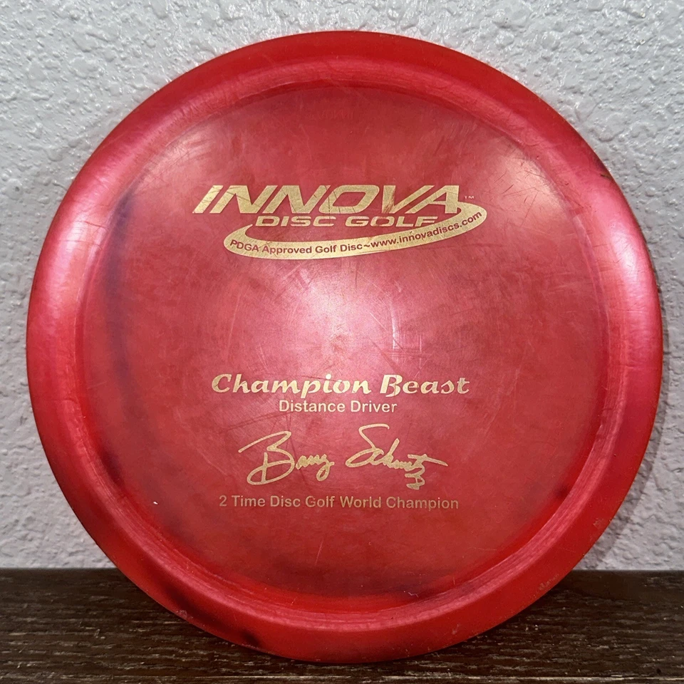 Innova PFN Champion Beast 2x Barry Schultz Distance Driver Disc Golf Pink 166g - Image 1 of 4