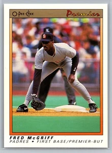 1991 O-Pee-Chee Premier Fred McGriff #79 San Diego Padres - Picture 1 of 2