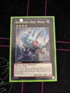 YuGiOh  CBLZ-EN051 Diamond Dire Wolf Secret Rare 1st Edition NM 