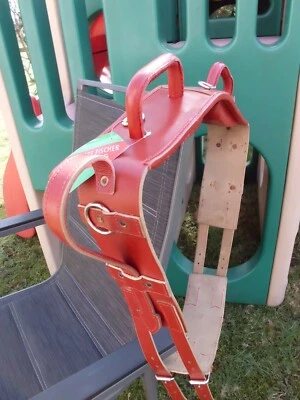 Voltigiergurt Leder m. Beinschlaufen festen Griffen Mini-Shetty -Warmblut 2-Wahl - Bild 1 von 3