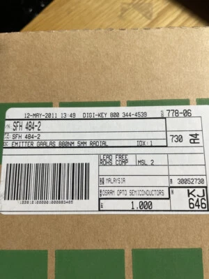 A lot of 25 pieces OSRAM SFH 484-2 , 880 nm Emitter diode - Image 1 of 2