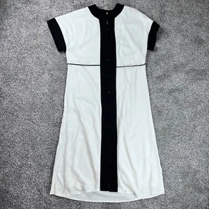 Equipment Womens Shirt Dress Size S Maxi Midi Collarless Tie Belt Short Sleeve - Picture 1 of 14