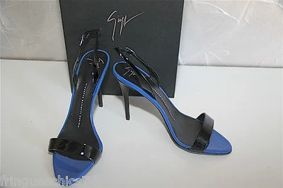 GIUSEPPE ZANOTTI DESIGN Black Sandals patent Leather Woman E40089 VALUE 650$ - Photo 1/4