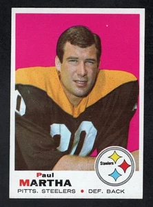 1969 Topps Football Karte #224 Paul Martha Pittsburgh Steelers EX-MT a - Bild 1 von 2