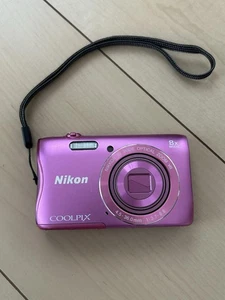 Nikon COOLPIX S3700 Pink 8x Zoom WiFi Digital Camera with Battery SD Card - Picture 1 of 12