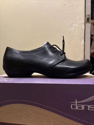Dansko Cuero Negro Oxford Oliva Nappa Talla 39 9 Mujer’s Foto 1 de 4