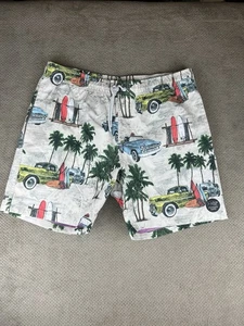 Psycho Tuna Classic Cars Surfbretter Woody Shorts Badehose Herren Gr. L - Bild 1 von 14