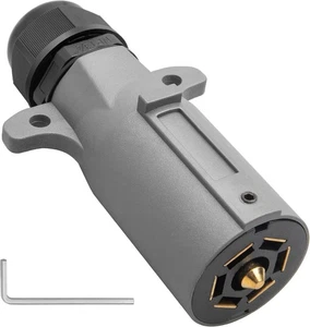 Enchufe de remolque Oyviny RV 7 pines con sello impermeable IP68, desmontable 7 vías... - Imagen 1 de 8