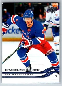 2025-26 Upper Deck Series 1 #116 Braden Schneider New York Rangers - Picture 1 of 2