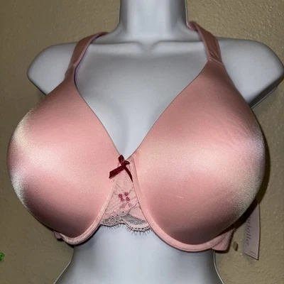 Ambrielle 40DDD Bra Full Figure Everyday Full Coverage Line Underwire Pink NEW - Image 1 of 4