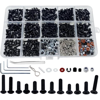 Kit de parafusos de controle remoto universal 520 peças conjunto sortido de parafusos para Traxxas frete grátis EUA.. - Imagem 1 de 4