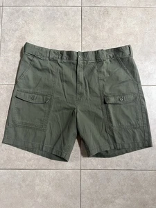 the foundry supply co 50 Green Cargo Shorts Pockets 100% Cotton NWOT - Picture 1 of 8