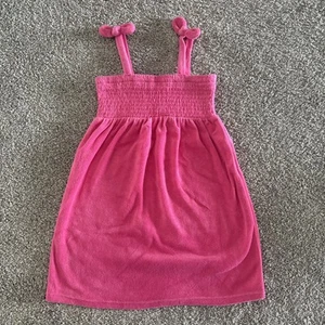 Girls Cat & Jack Pink Terry Cloth Swimsuit Coverup Dress Size S 6/7 - Picture 1 of 2