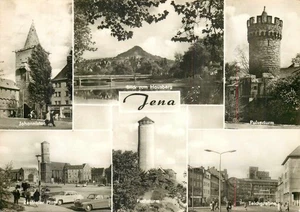 Jena DDR Mehrbildkarte Johannistor Hausberg Pulverturm Fuchsturm Teichgraben - Bild 1 von 2