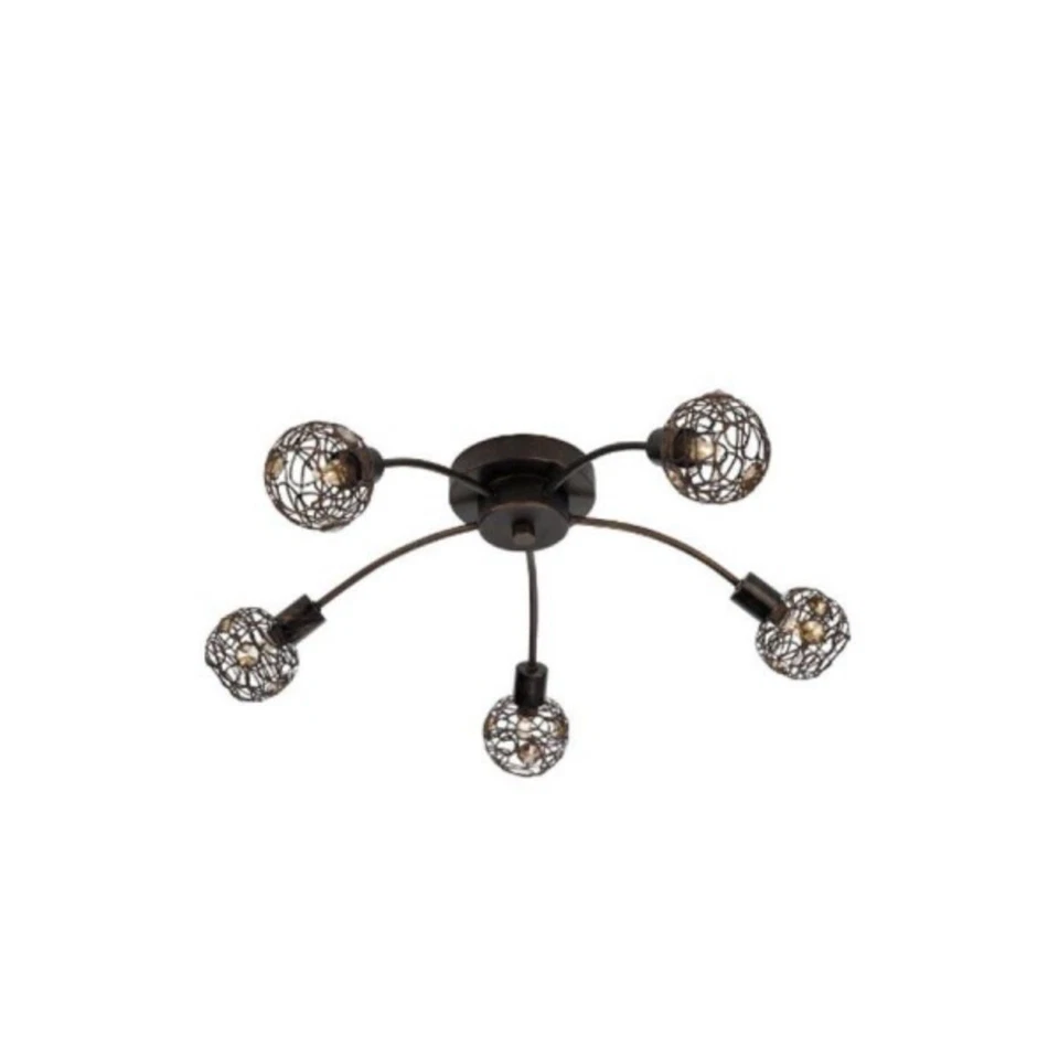 Halogen Deckenleuchte Hosta Strahler Rustikal Leuchte 5 Flammig - Bild 1 von 1