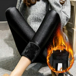 NUOVI LEGGINGS DONNA INVERNALI PILE TERMICO CALDO ELASTICIZZATO SPESSO LUNGHEZZA INTERA 6-24 - Foto 1 di 4