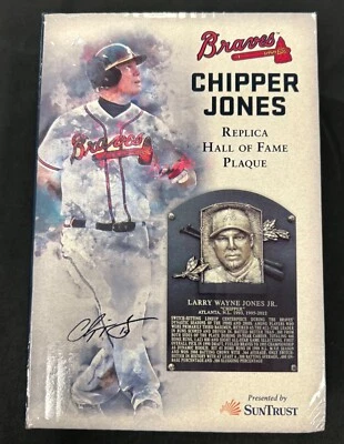 Chipper Jones Atlanta Braves HOF Replica Plaque Truist Park 2018 SGA - Image 1 of 2