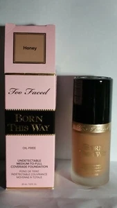 Too Faced Born This Way Natural Finish Foundation Honey Full Size BNIB - Picture 1 of 12