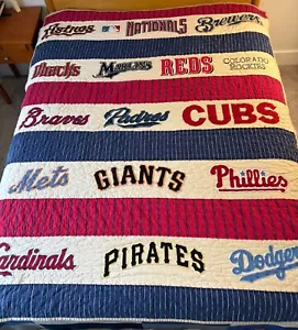 Pottery Barn Kids QUILT MLB Baseball American Teams Patchwork Bedding Decor - Picture 1 of 23