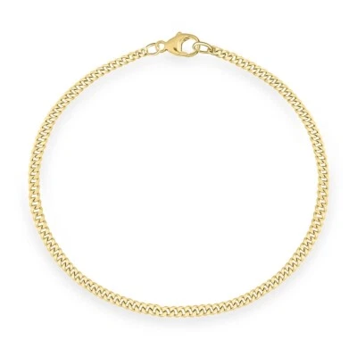 Solid Authentic 1/20 14K Yellow Gold Cuban Link Bracelet mm 8 Inch - Image 1 of 4