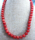 Round Gemstone Beads Necklace 18" Aaa+ New Fashion 8/10/12mm Red Opal Cat's Eye