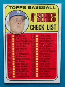 1969 Topps #314 Checklist 4th Series 328-425 Don Drysdale Baseball Card EX/VG - Picture 1 of 2