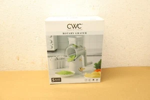 COOK WITH COLOR 5-in-1 Rotary Grater Hand Crank grey/Gold, Suction Base - Picture 1 of 9