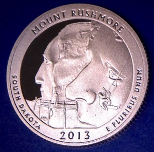 2013 S 25C Clad Proof MOUNT RUSHMORE AMERICA THE BEAUTIFUL QUARTER **IN STOCK** - Picture 1 of 2