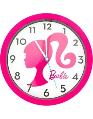 Barbie Silhouette Logo Bright Pink 10" Wall Clock Pink - Image 1 of 2