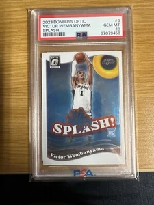 2023 Panini Optic Victor Wembanyama #6 Splash Insert Rookie RC PSA 10 Spurs Base - Picture 1 of 2