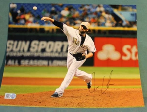LUEKE, JOSH  2012-2014  TAMPA BAY RAYS   SIGNED BASEBALL PHOTO(MLB Auth) - Picture 1 of 1