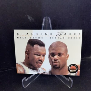 1993-94 SKYBOX Premium Changing Faces Mike Brown & Isaiah Rider #307 - Picture 1 of 2