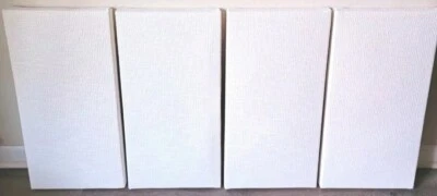 4 paneles de pared acústicos absorbentes de sonido de chenilla en beige - JUEGO DE 4 Foto 1 de 4