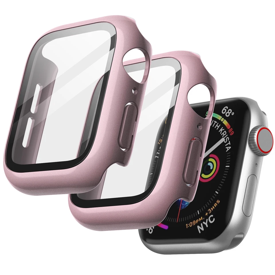 Capa com protetor de tela para Apple Watch SE 3/2/1 / Series 6 5 4 44mm, pacote com 2 - Imagem 1 de 1