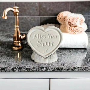 Miss You Son Stone Ornament Honouring Your Best Friend At Home, Garden or Grave - Picture 1 of 4